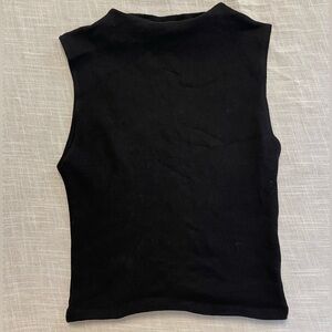 Black Zara Mockneck Tank Top